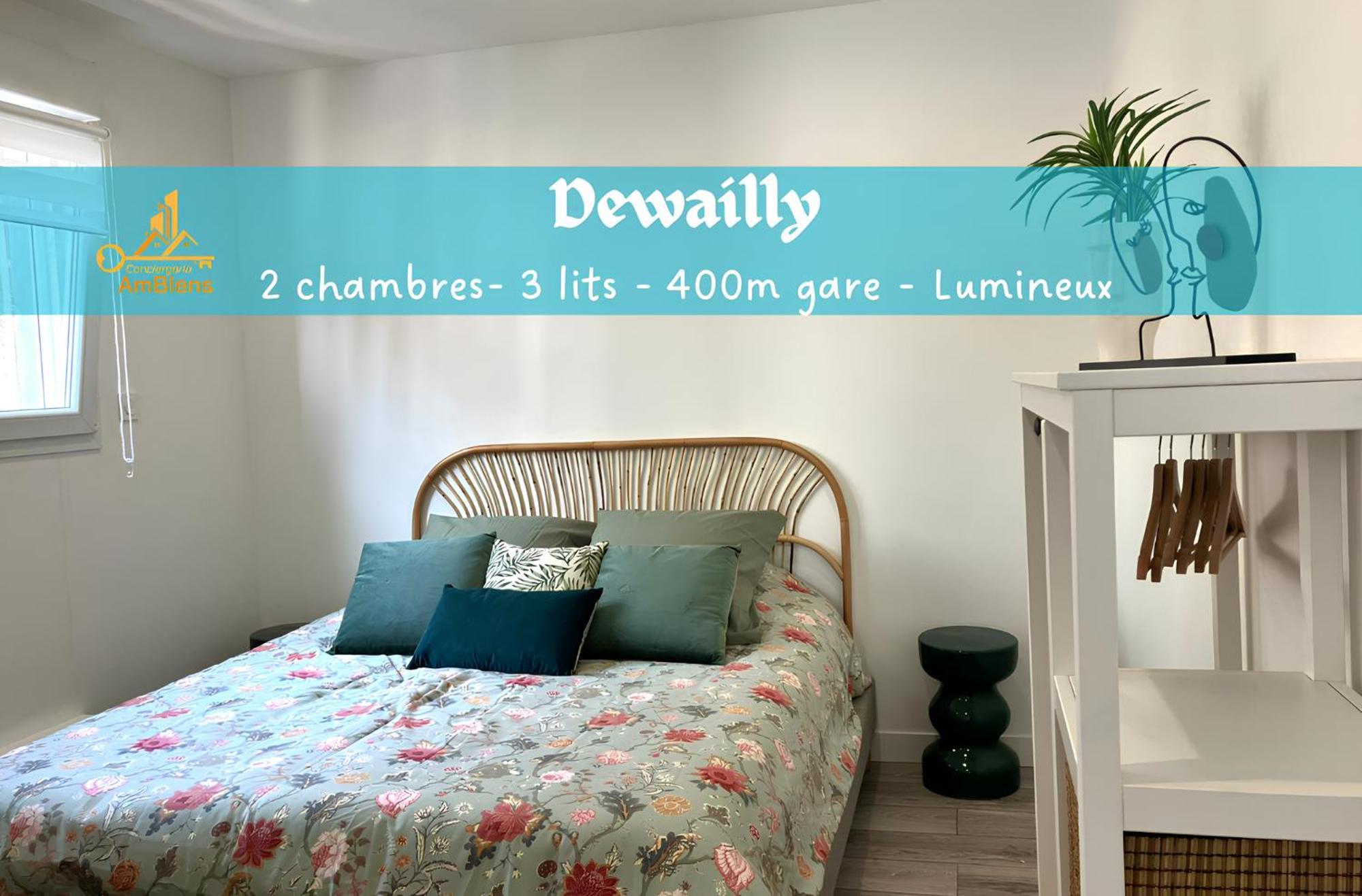 Dewailly, 2 Chambres, 3 Lits, Elegant, 700M Centre Ville Amiens Exteriör bild